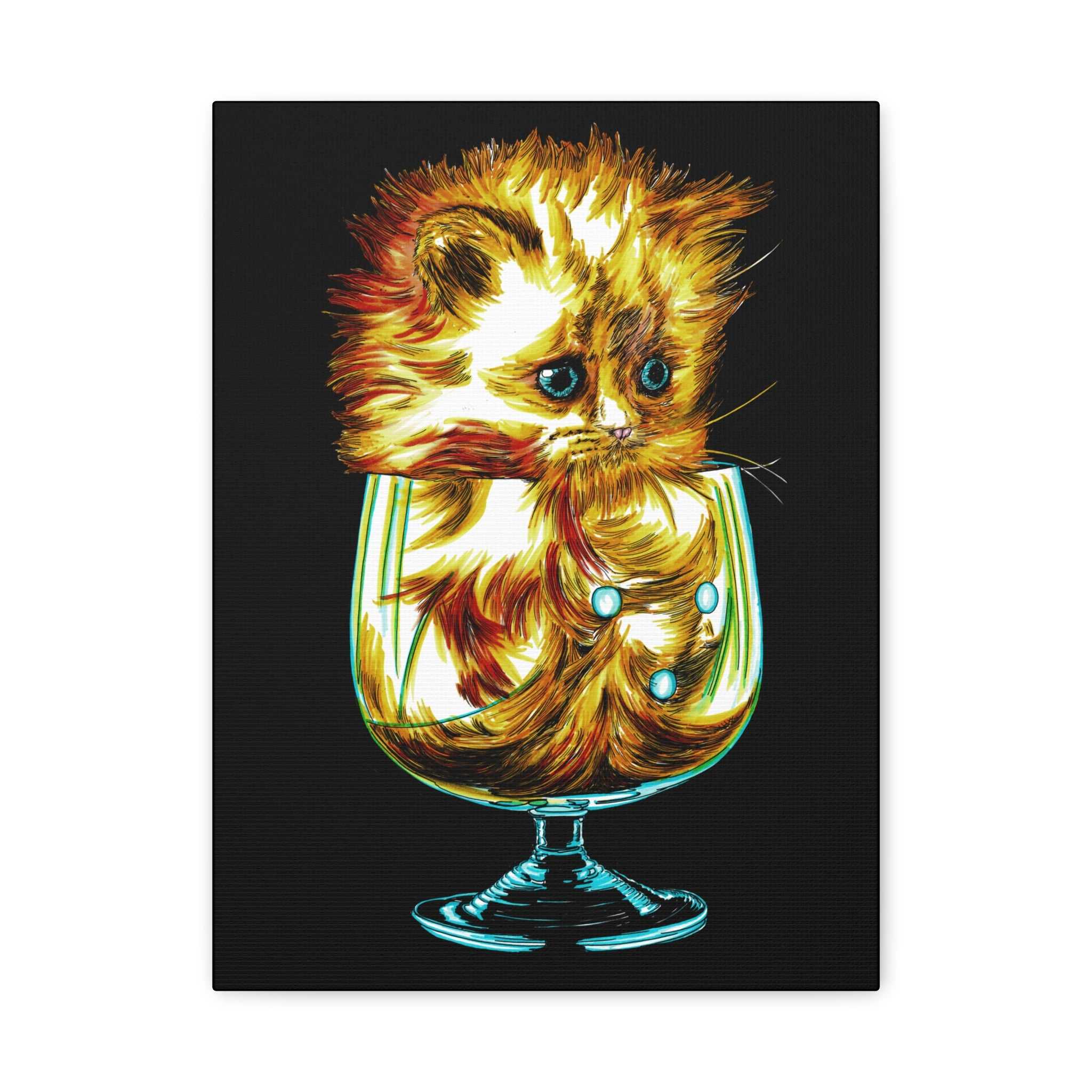 Transform your walls with the enchanting charm of our Whimsical Cat Art Canvas Print - 1.25" Stretched Wall Decor. Add a touch of whimsy to your space!