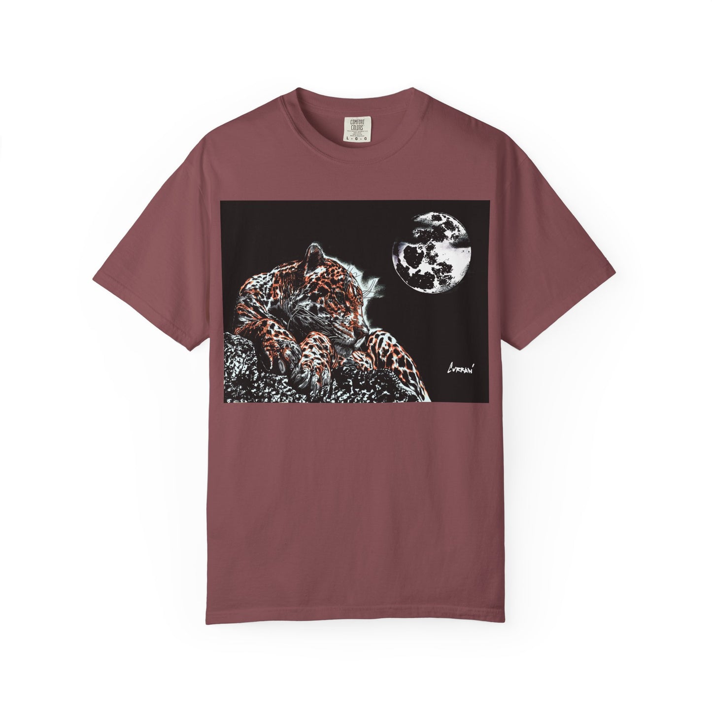 Moonlit Leopard Unisex Garment-Dyed T-Shirt