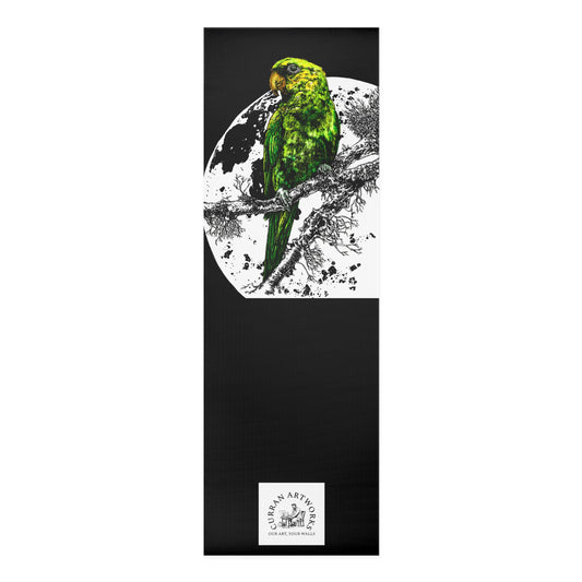 Parrot Yoga Mat, Artistic Yoga Mat, Bird Art Yoga Mat, Unique Yoga Mat, Handmade Yoga Mat, Parrot Print Mat, Christmas Gift, Birthday Gift