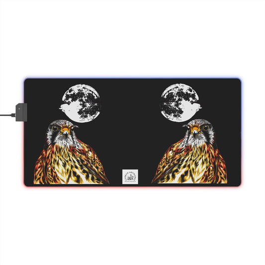 LED Gaming Mouse Pad with Hawk Design - Perfect for Gamers and Bird Enthusiasts