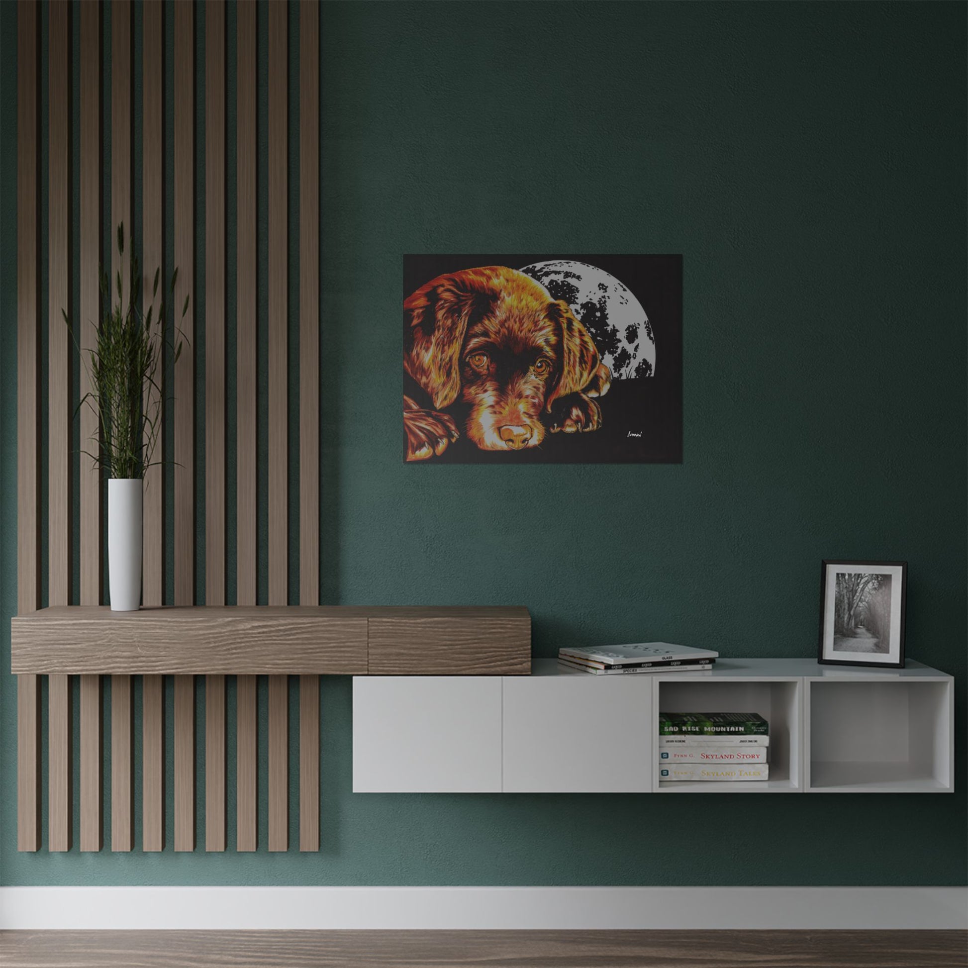 Chocolate Lab Puppy Adorable Dog Satin Poster