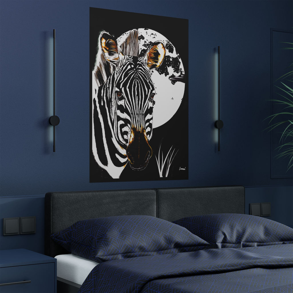 Zebra Satin Poster - Art Print Poster of the Original Art
