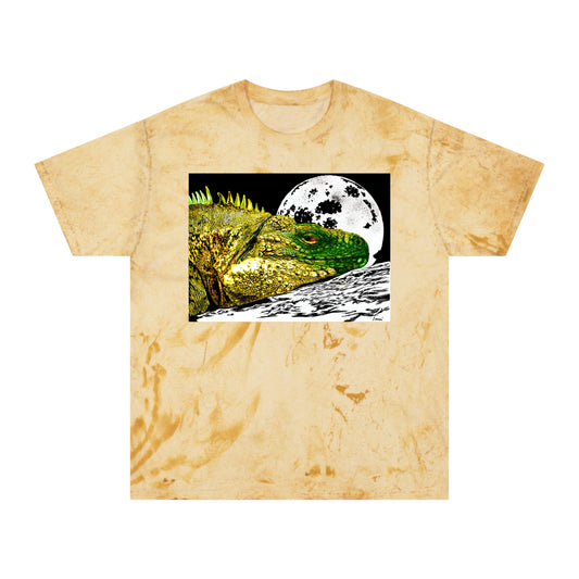 Reptile Moonlight T Shirt Hand Drawn Color Blast Design