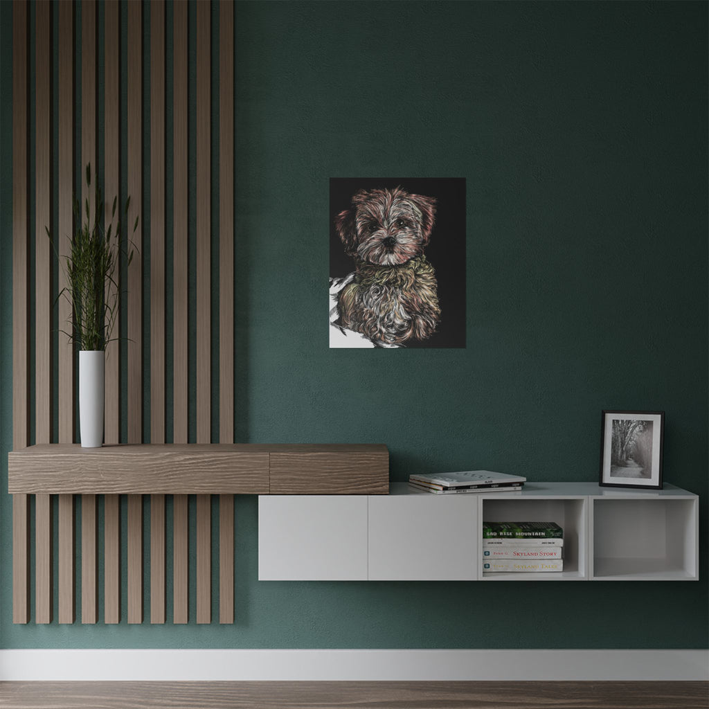 Custom Dog Portrait Satin Poster | 300gsm Pet Art Print
