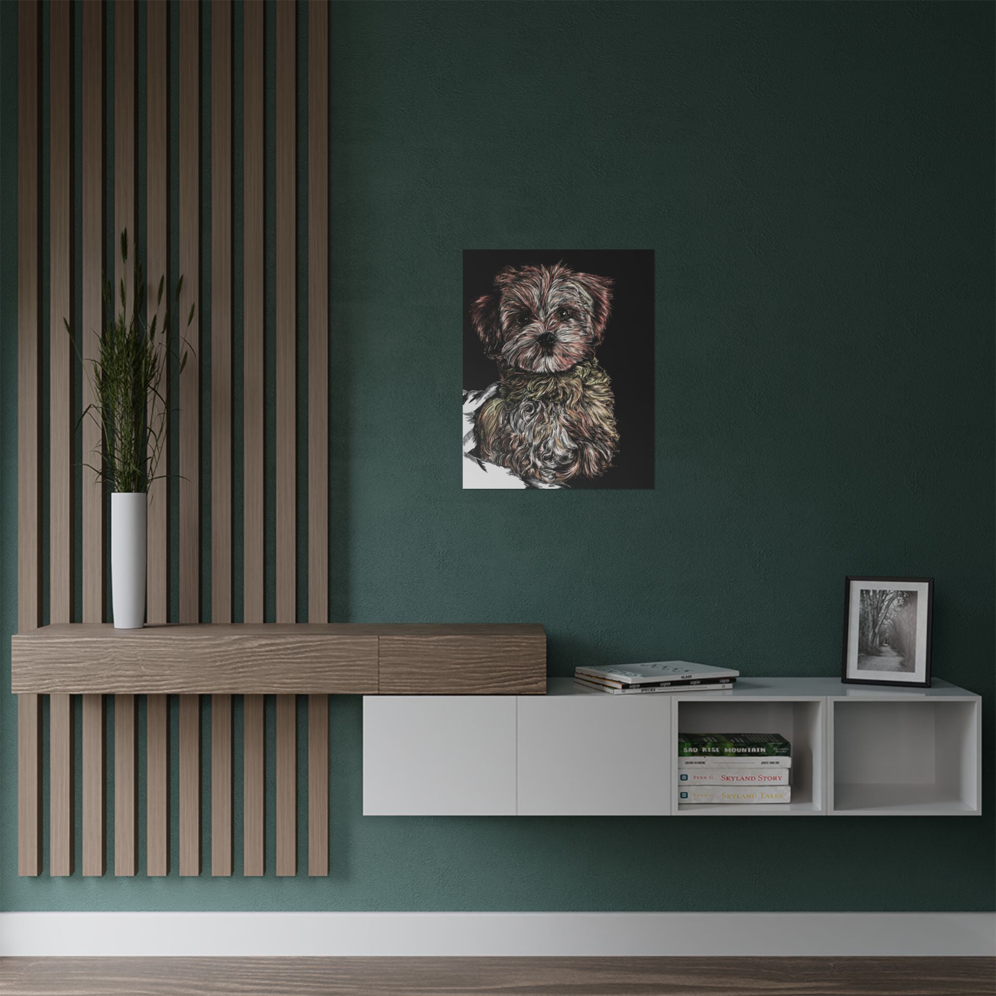 Custom Dog Portrait Satin Poster | 300gsm Pet Art Print