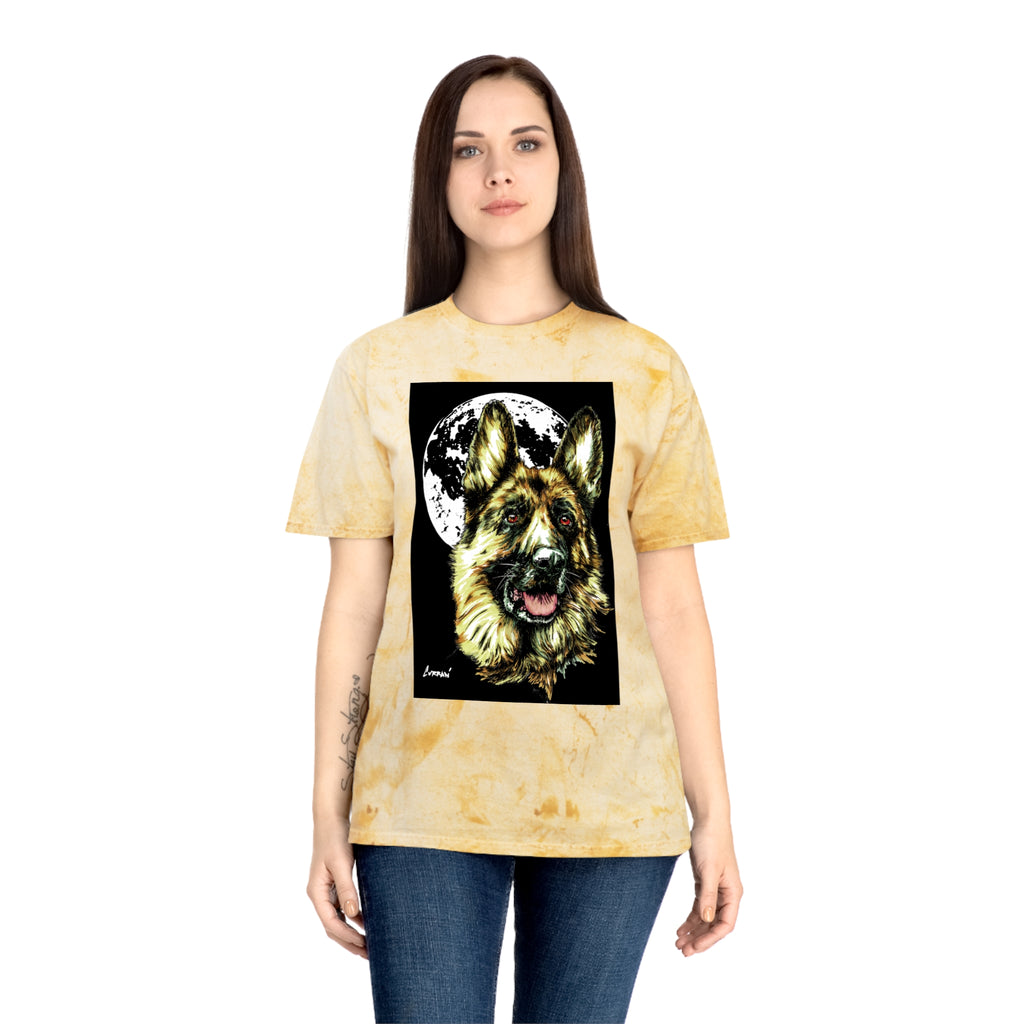 German Shepherd Moon T-Shirt - Unisex Tee for Dog Lovers