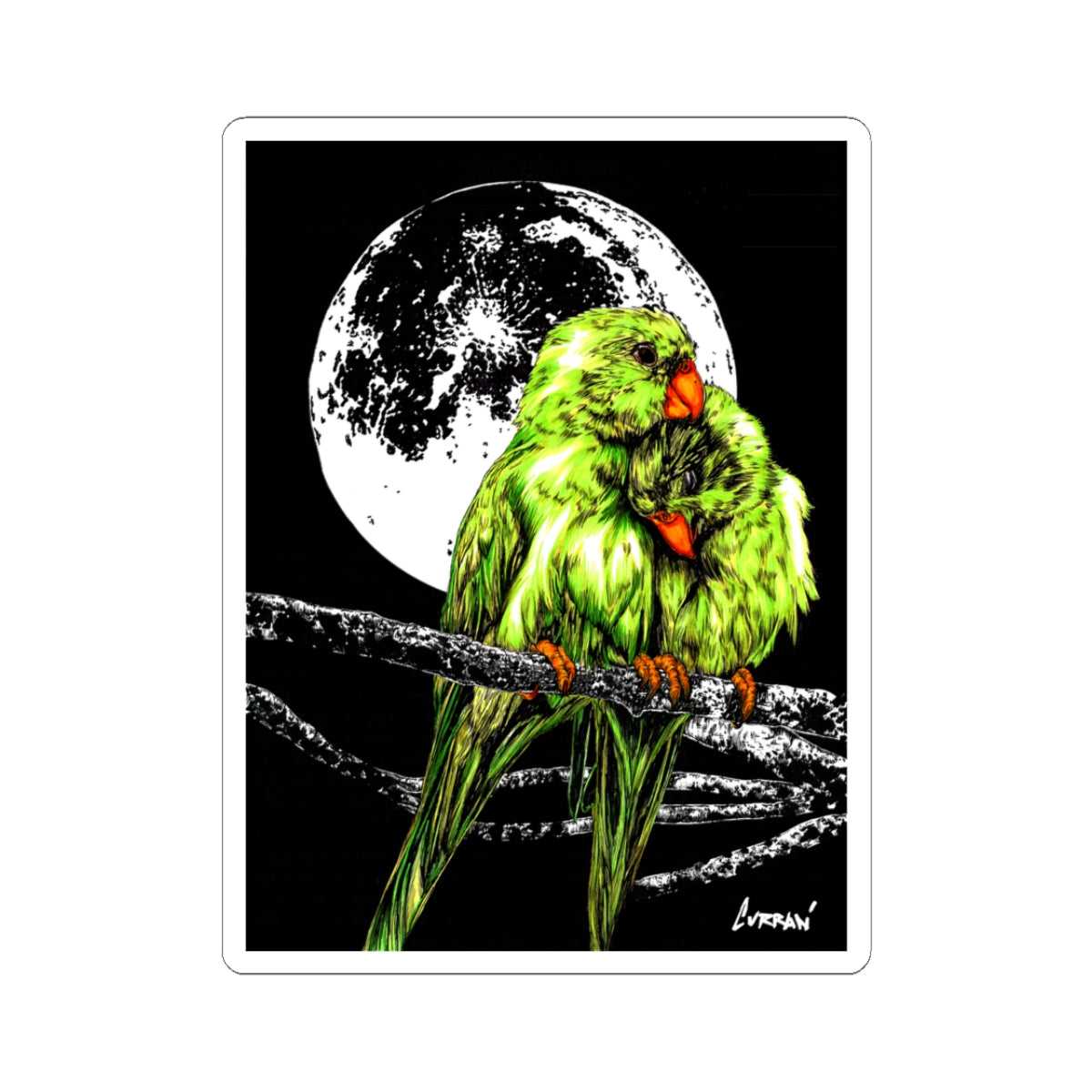 Unleash your wild side with Romantic Parrot Kiss-Cut Stickers for Nature Lovers. Add a pop of color to your world today!