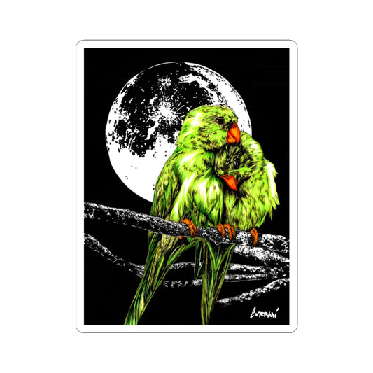 Romantic Parrot Kiss-Cut Stickers for Nature Lovers