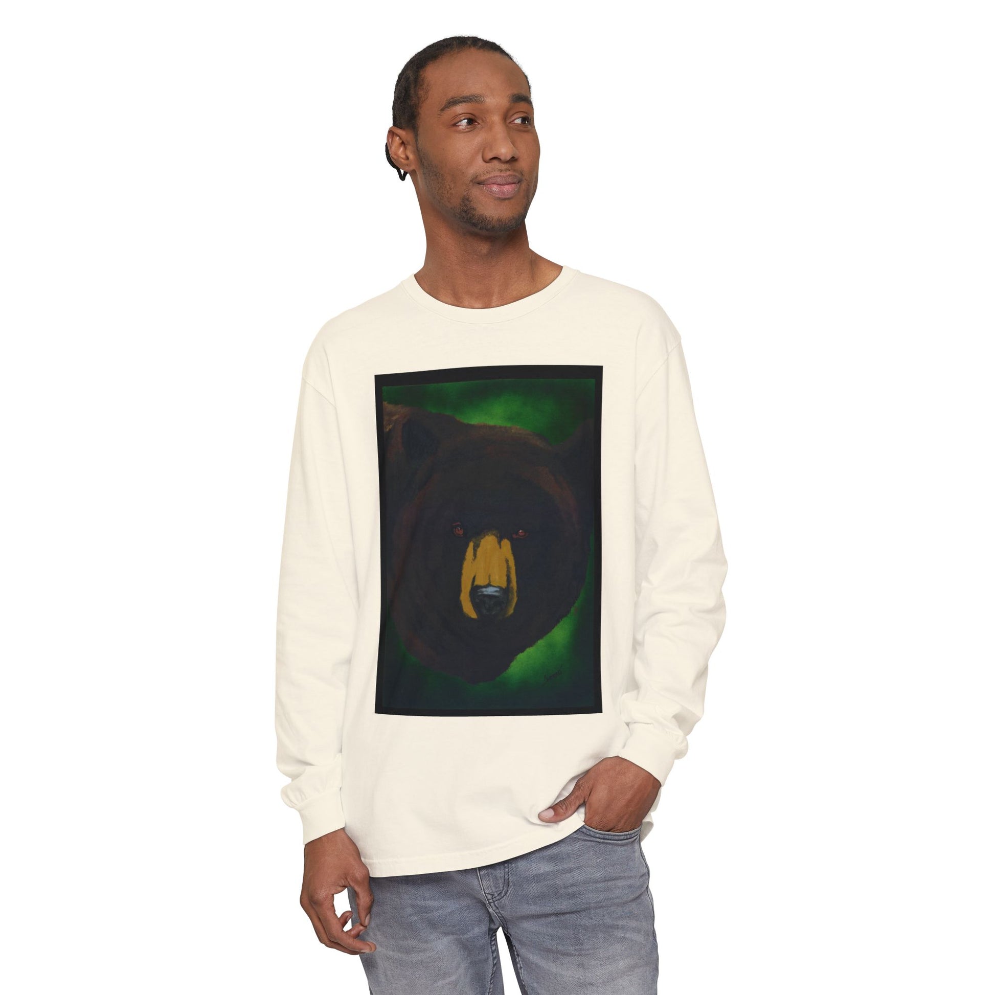Brown Bear Portrait Long Sleeve Unisex T Shirt