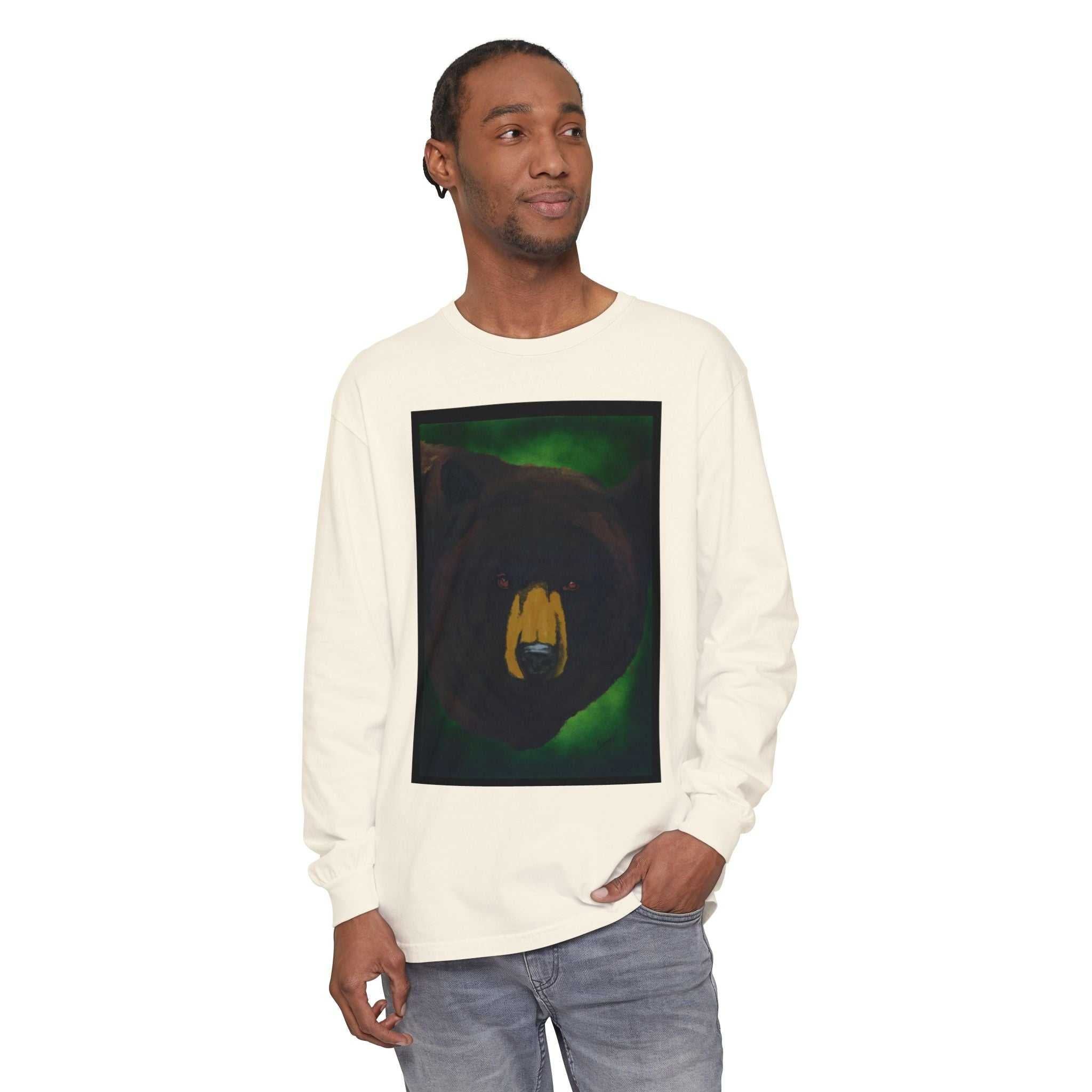 Brown Bear Portrait Long Sleeve Unisex T Shirt