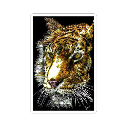 Majestic Tiger Kiss-Cut Stickers - Bold Wildlife Art for Nature Lovers