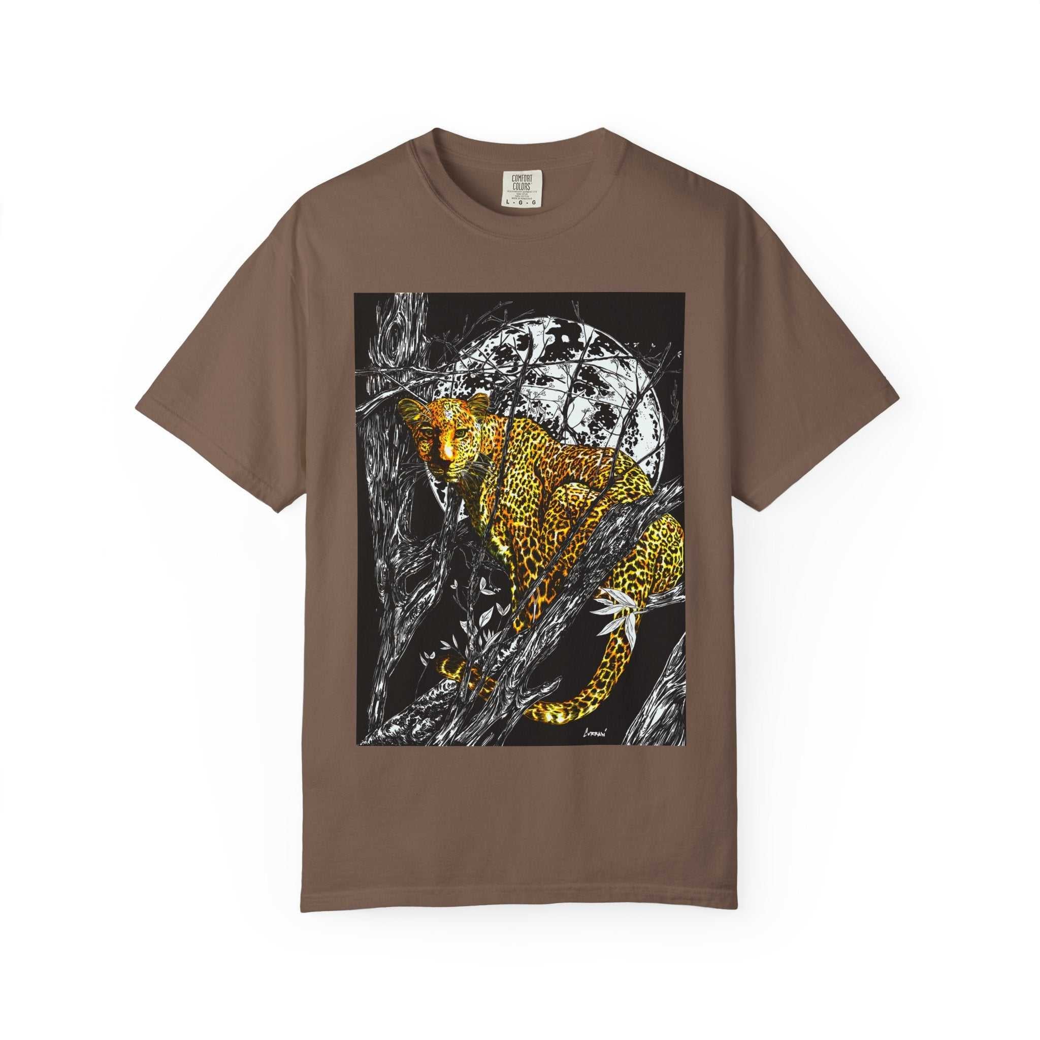 Leopard Unisex Garment-Dyed T-Shirt - Wild Animal Art Tee