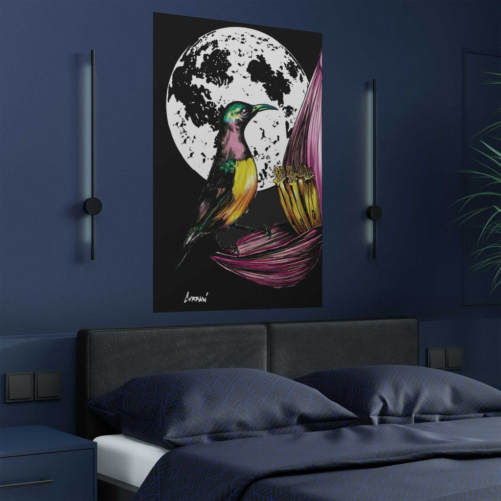 Discover the perfect addition to your nature-inspired decor with our Vibrant Bird Satin Poster - Art Print for Nature Lovers. Brighten up your space today!