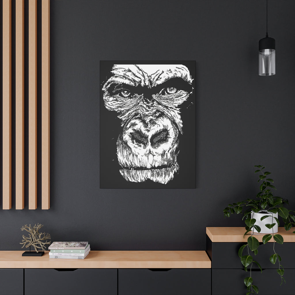 Gorilla Wall Art, Gorilla Print, Hand-Drawn Gorilla