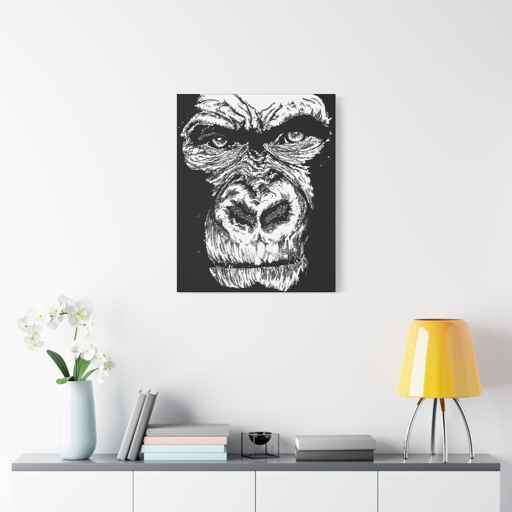 Gorilla Wall Art, Gorilla Print, Hand-Drawn Gorilla