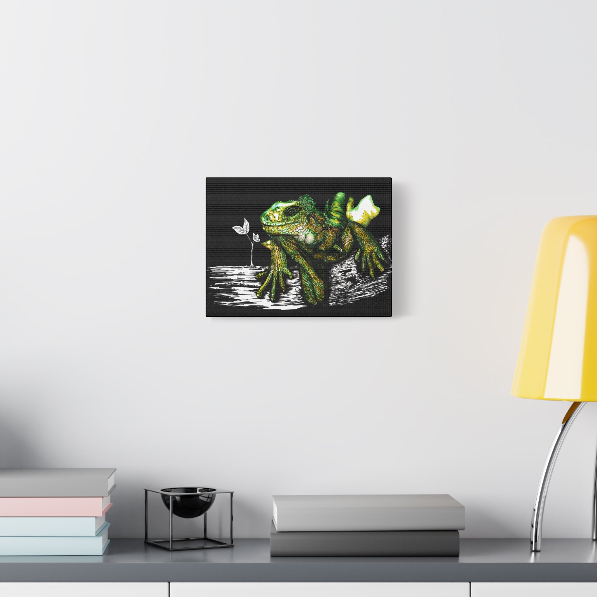 Iguana Print, Hand-Drawn Reptile Art, Lizard Wall Decor