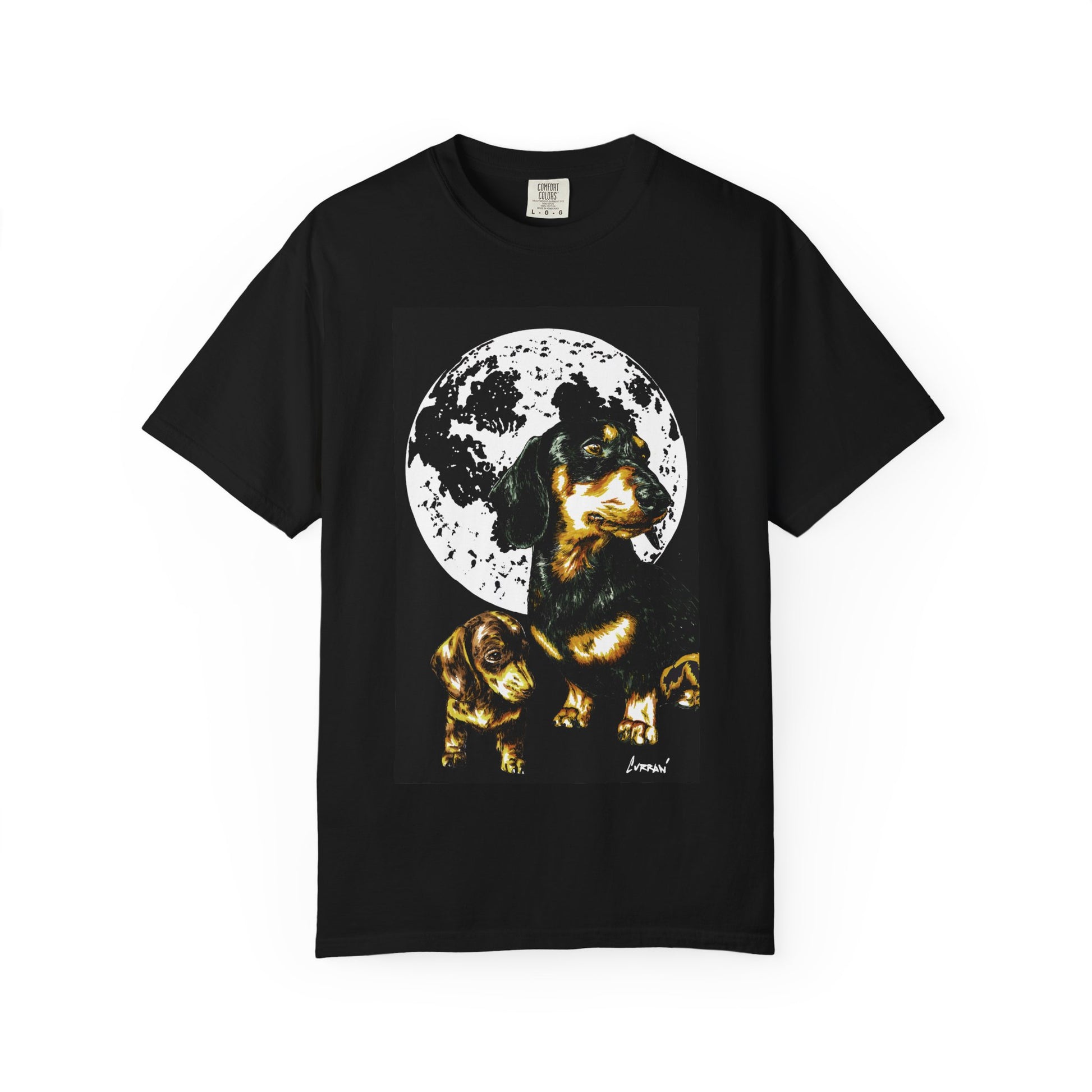 Dachshund Puppies Full Moon Dog Lovers T-Shirt