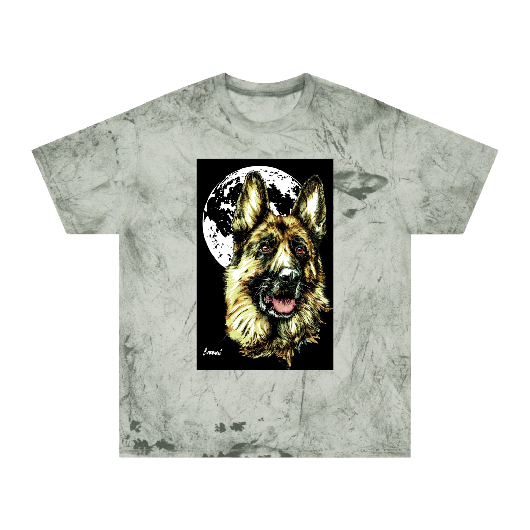 German Shepherd Moon T-Shirt - Unisex Tee for Dog Lovers