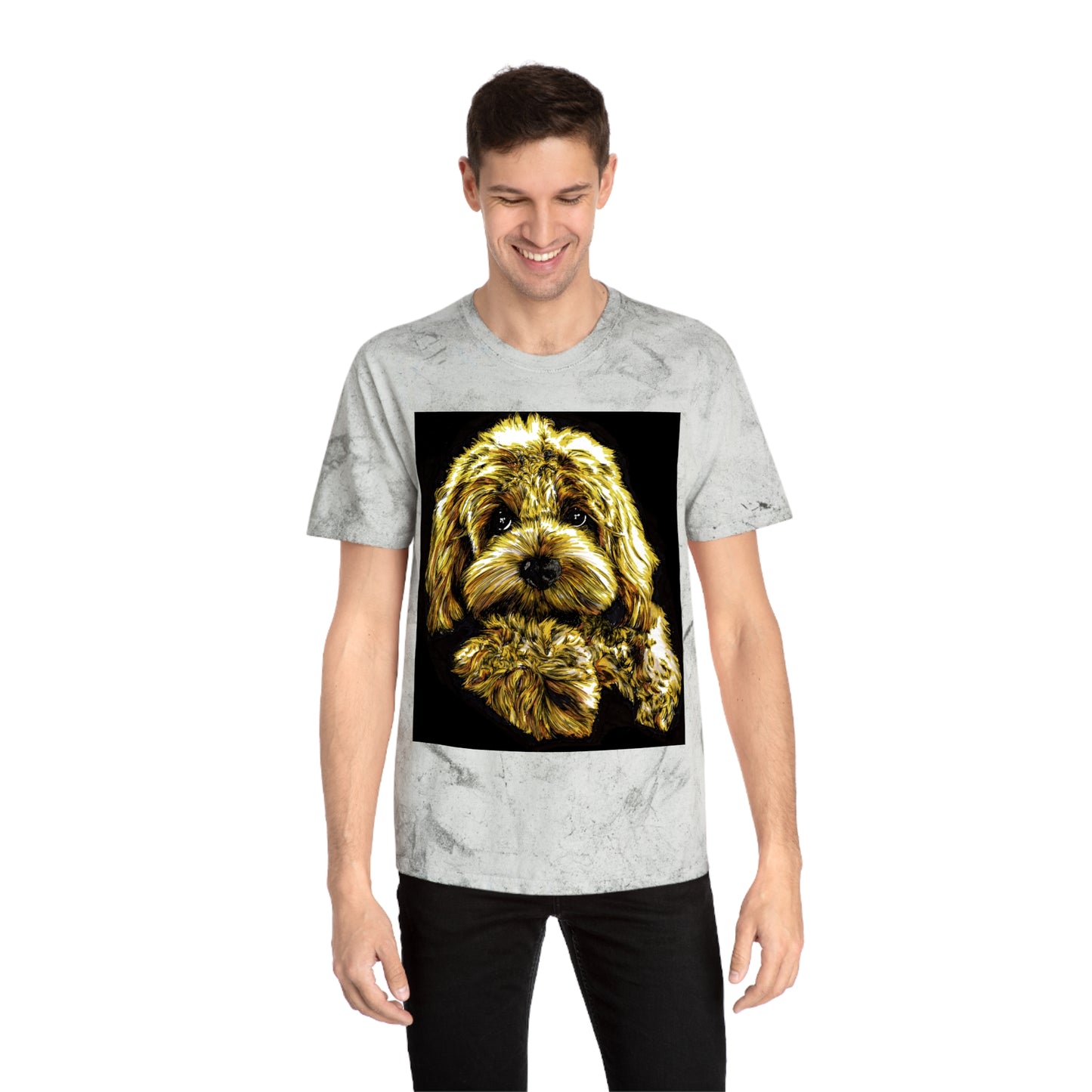 Puppy Color Blast Lover T-Shirt - Unisex Pet Portrait Tee
