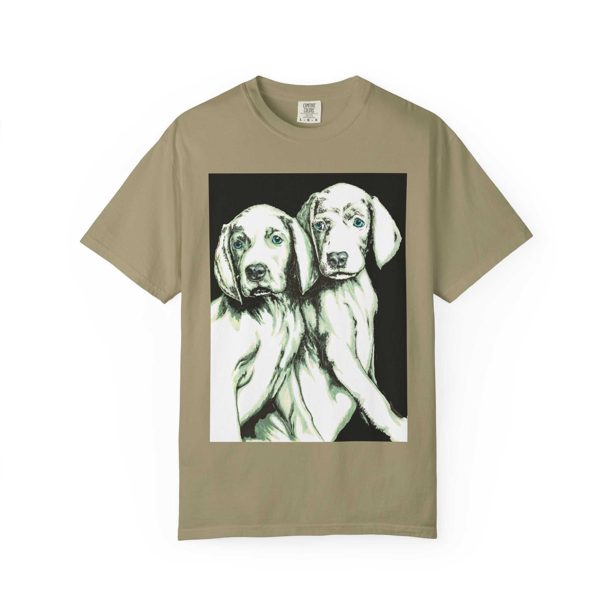 Fall in love with our Puppy Love Unisex Tee featuring the Hand Drawn Original Art. Perfect for dog and pet lovers everywhere!