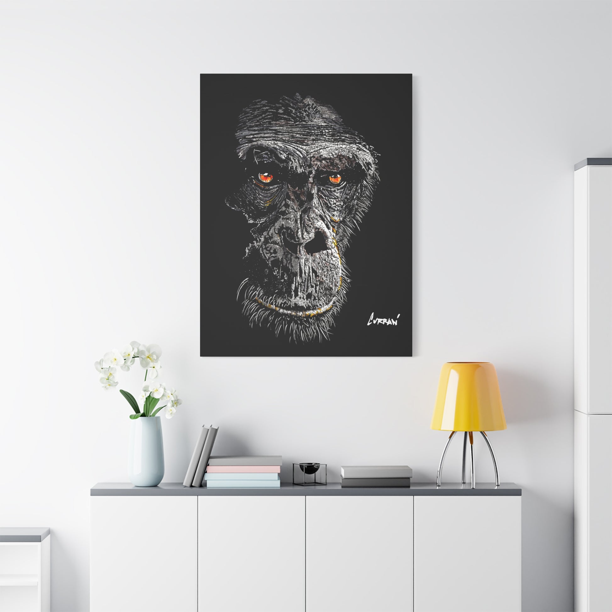 Gorilla 2 Wall Art, Gorilla Print, Hand-Drawn Gorilla,