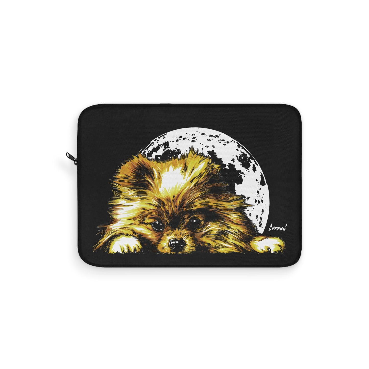 Pomeranian Moon Laptop Sleeve, Stylish Pet Lover's Accessory