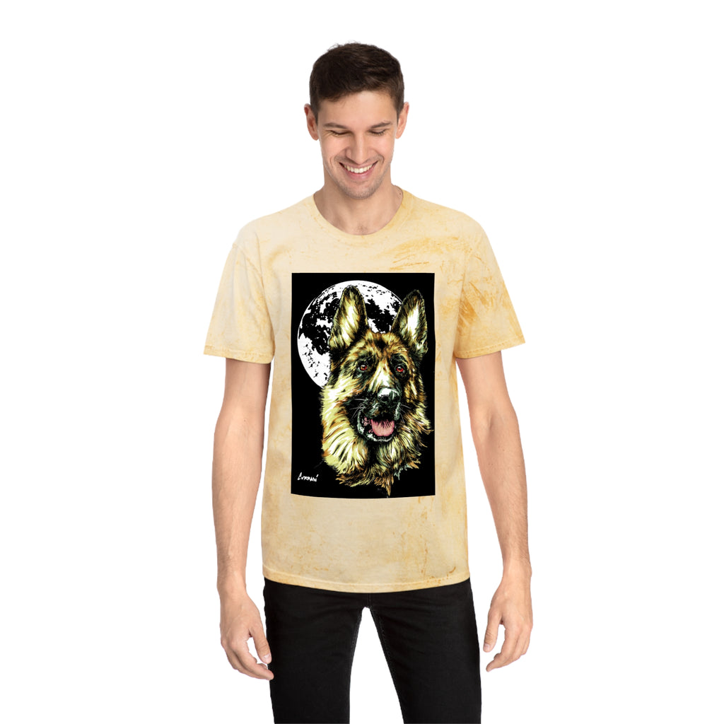 German Shepherd Moon T-Shirt - Unisex Tee for Dog Lovers