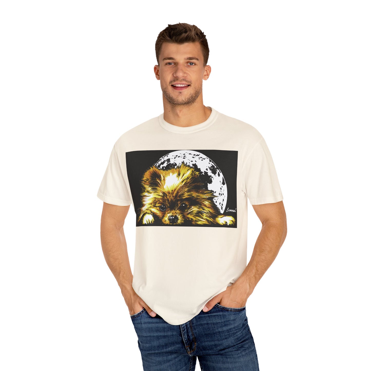 Pomeranian Unisex T-shirt - Hand Painted Art Design