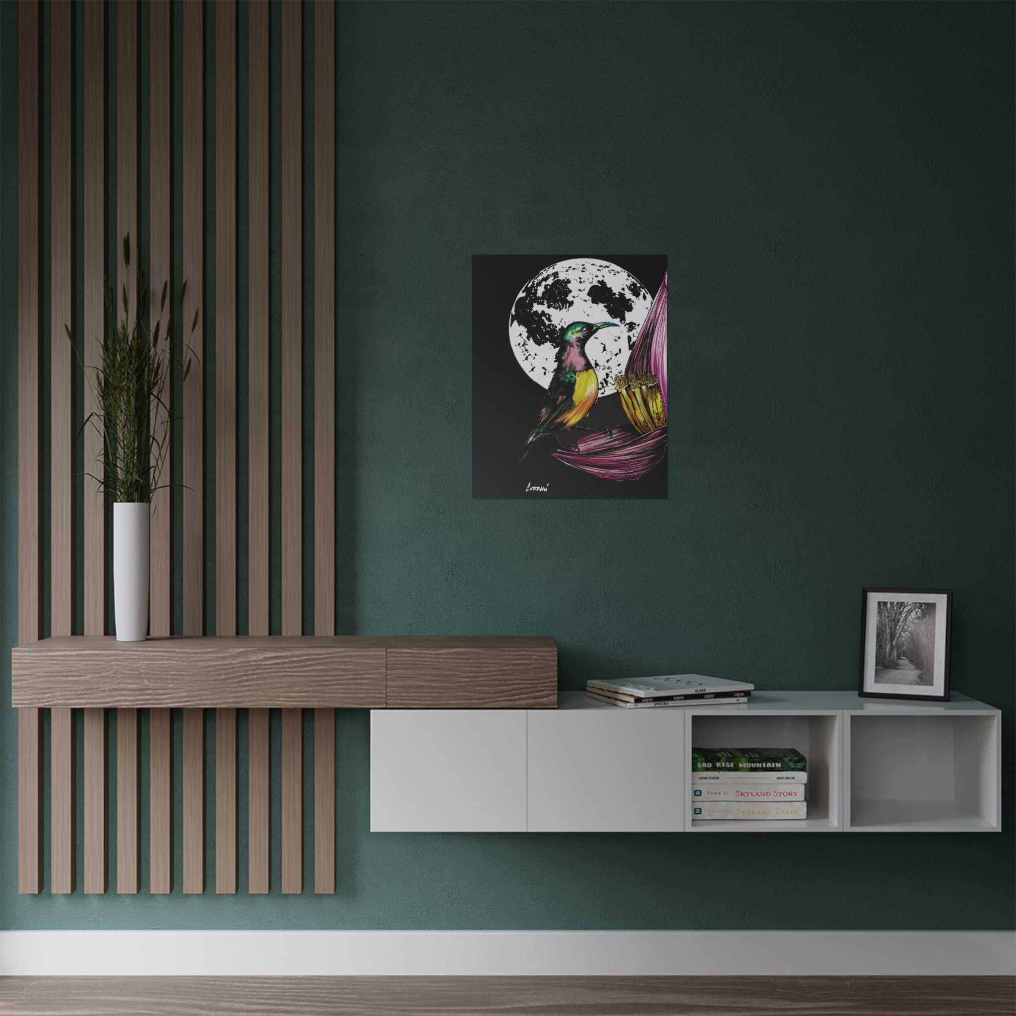 Discover the perfect addition to your nature-inspired decor with our Vibrant Bird Satin Poster - Art Print for Nature Lovers. Brighten up your space today!