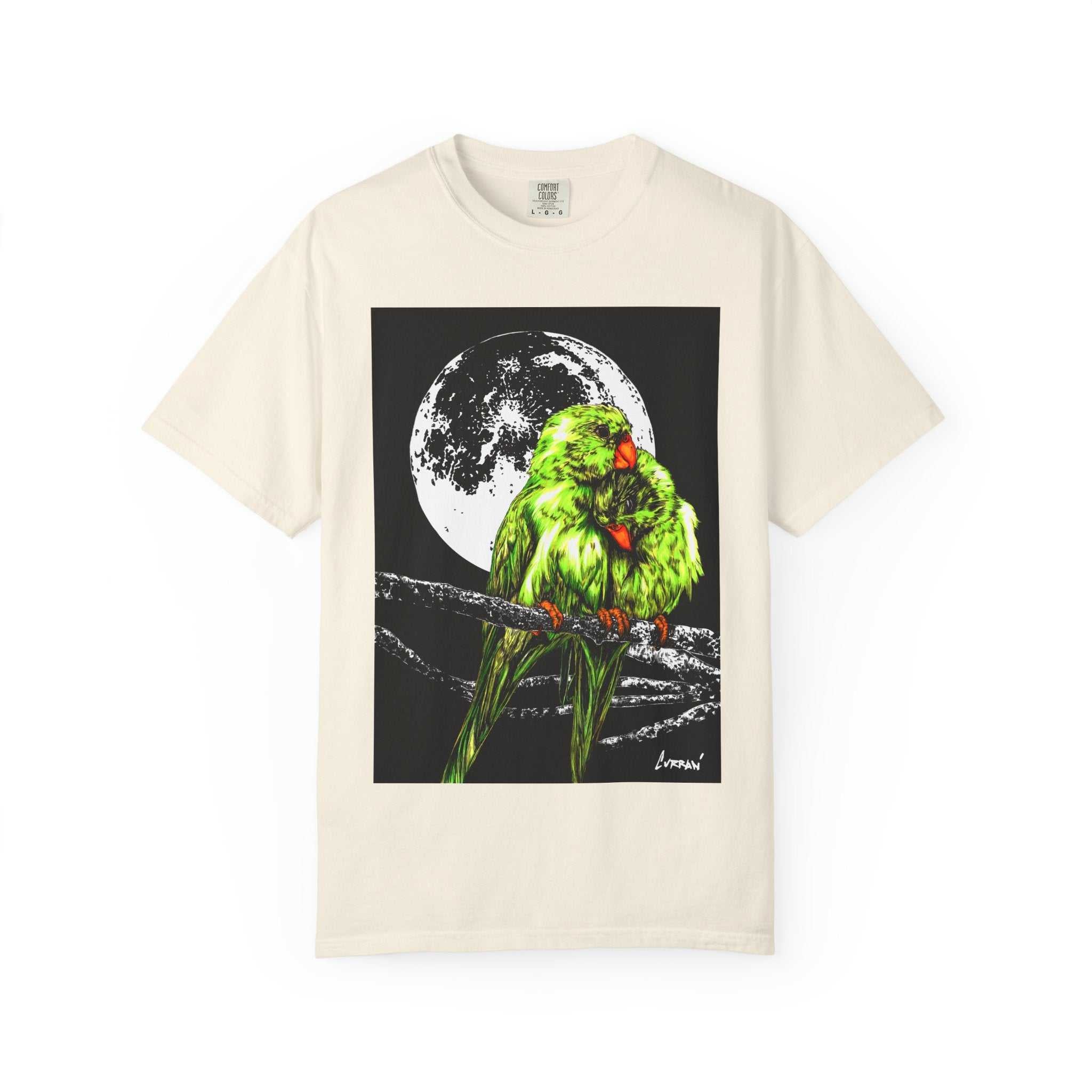 Parrots in the Moonlight Unisex T-shirt.