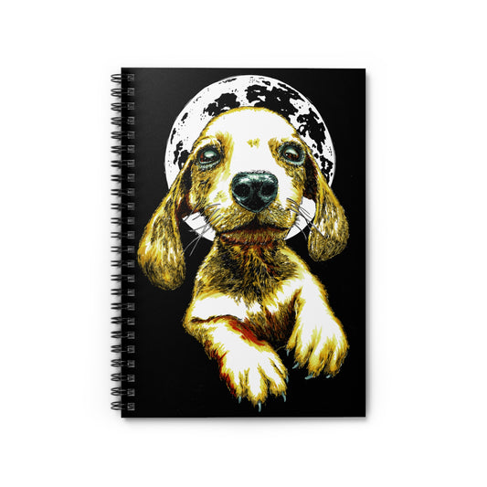 Puppy Love Spiral Notebook – Ruled Line, Original Hand-Drawn Art