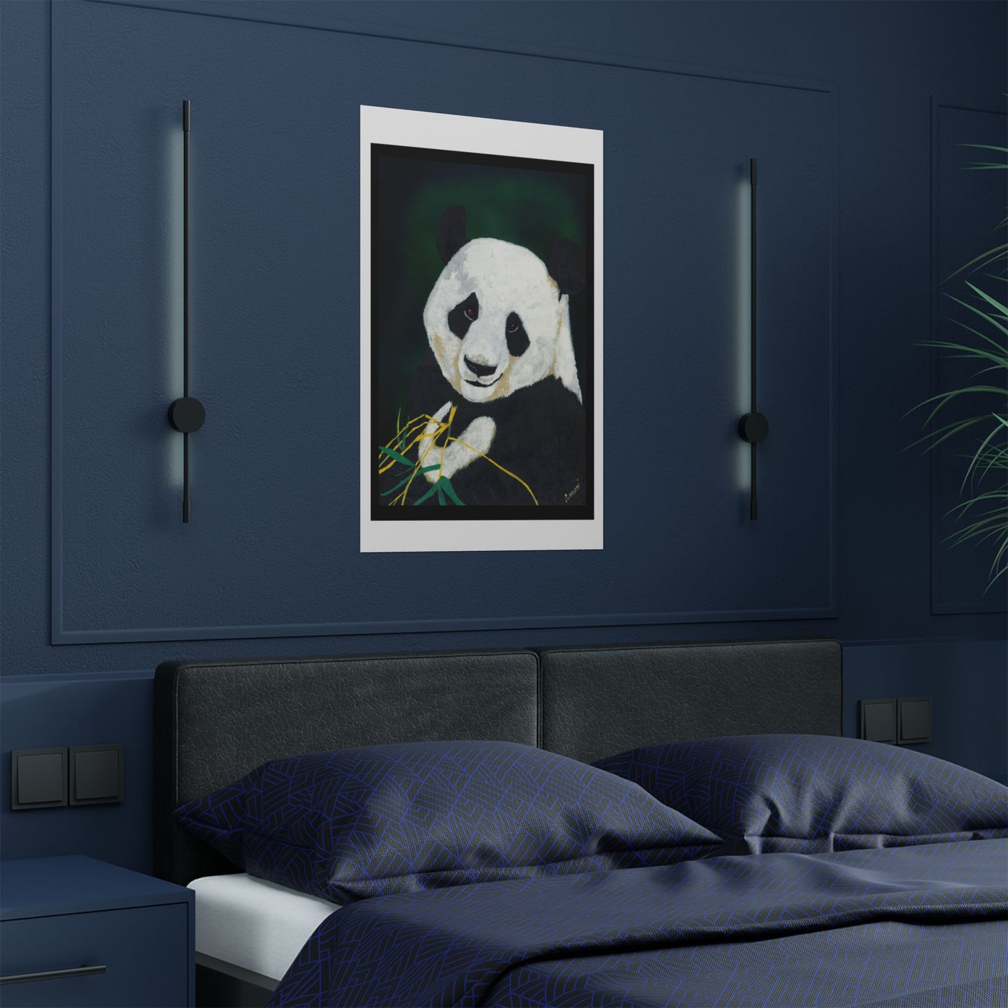 Panda Portrait Satin Poster - 300gsm Wall Art for Nature Lovers