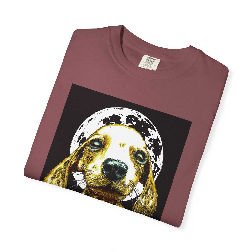 Shop our exclusive Unisex Garment-Dyed T-Shirt, Original Hand-Painted Puppy Art. Elevate your wardrobe with this unique piece!