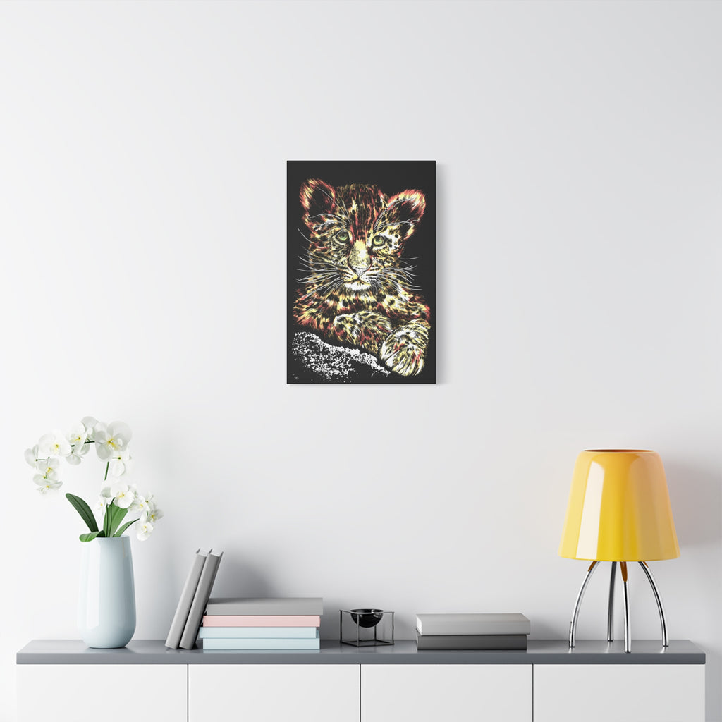 Leopard Cub Wall Art Print of the Original, hand drawn