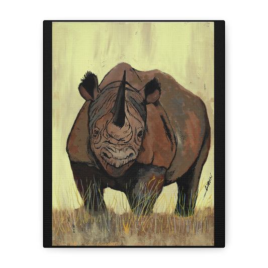 Rhino Wall Art Print of the Original, hand drawn wall art of a Rhino