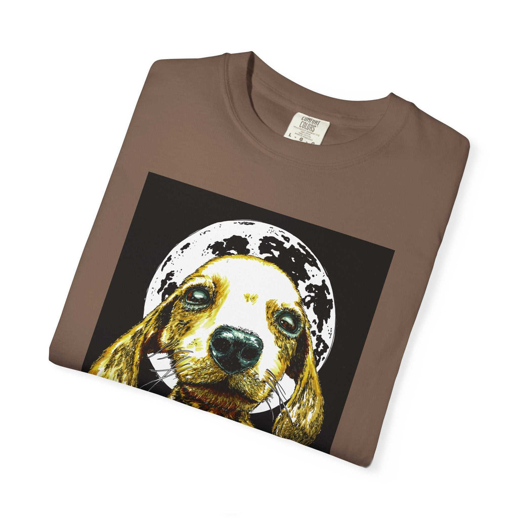 Shop our exclusive Unisex Garment-Dyed T-Shirt, Original Hand-Painted Puppy Art. Elevate your wardrobe with this unique piece!