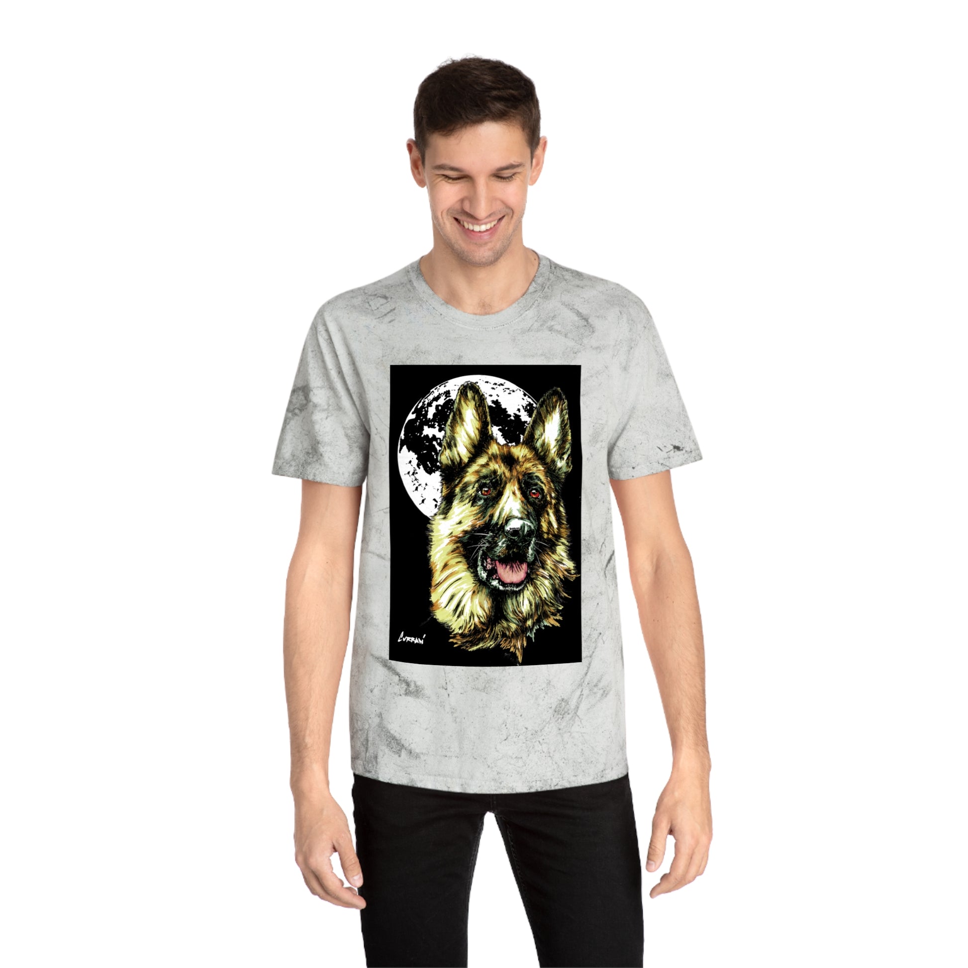 German Shepherd Moon T-Shirt - Unisex Tee for Dog Lovers