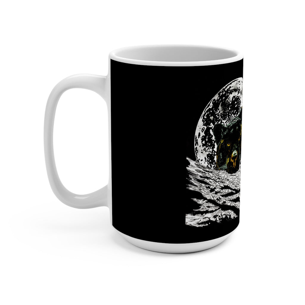 Panther under Full Moon Artistic 15oz Mug - Unique Gift