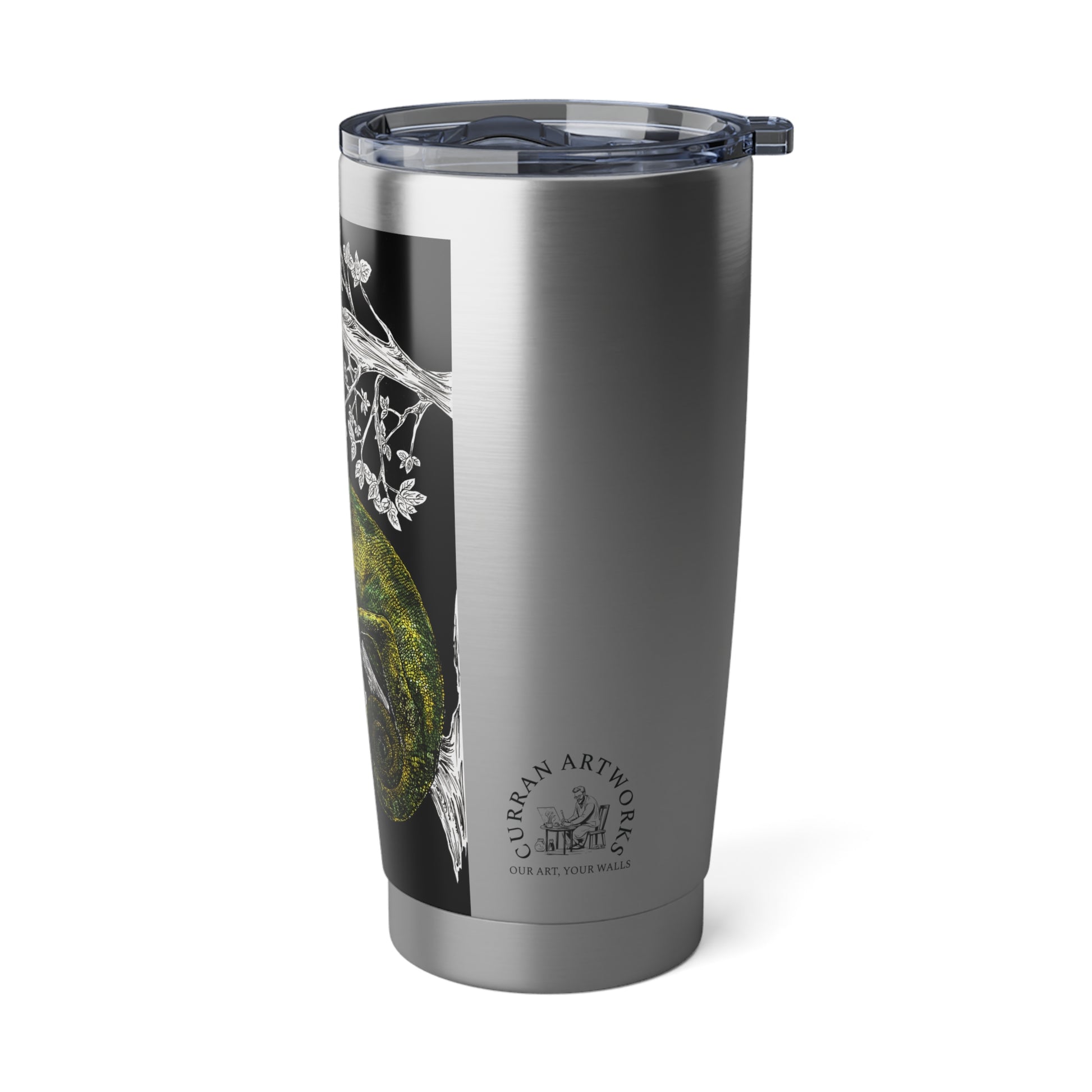 Chameleon Travel Mug, Art Lover Gift, Unique Mug Art
