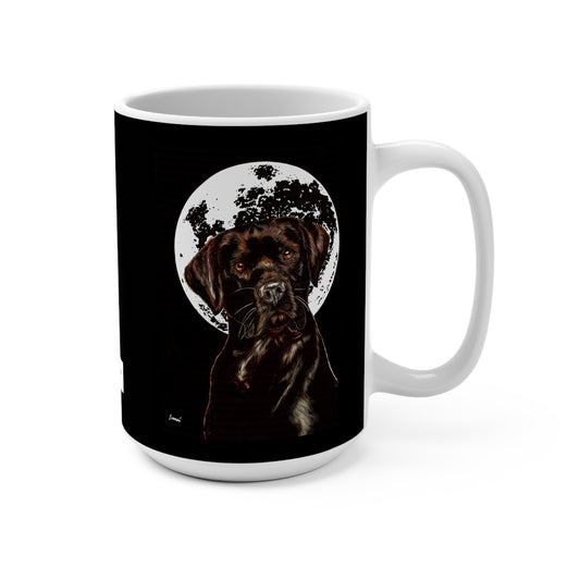Chocolate Lab Dog Lover's 15oz Mug - Unique Pet Art Design