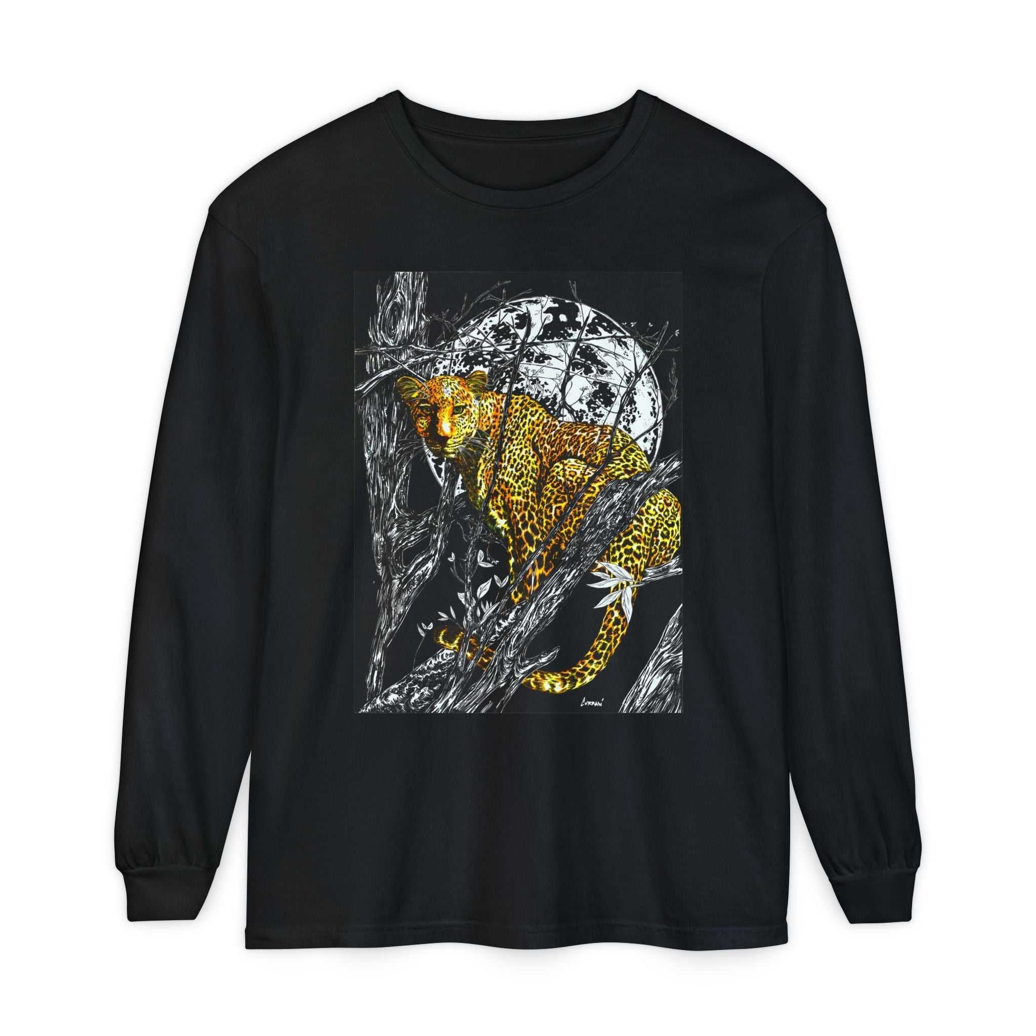 Wild Cheetah Unisex Long Sleeve T Shirt Eco-Friendly