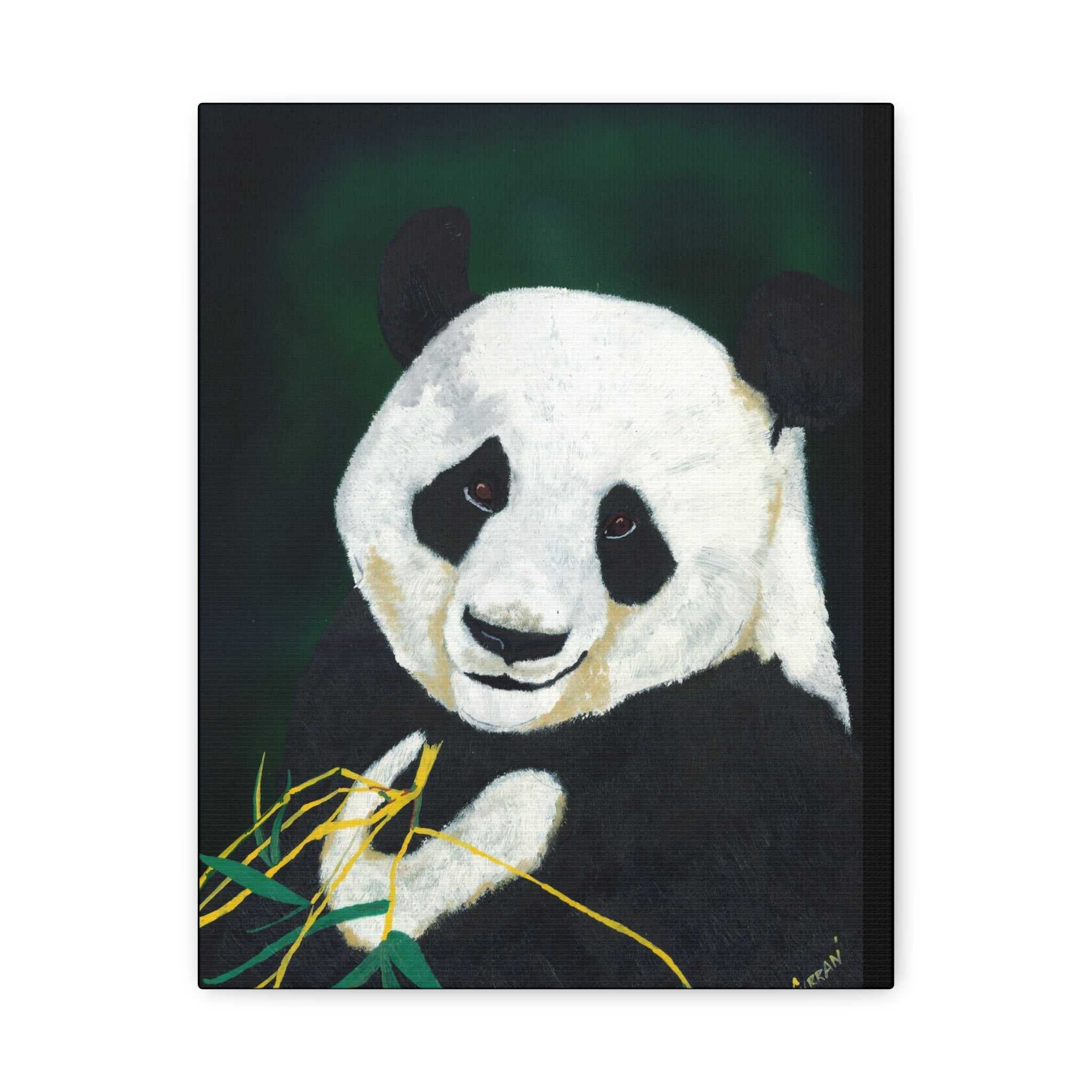 Panda Wall Art, Panda Print, Wildlife Art, Hand-Painted