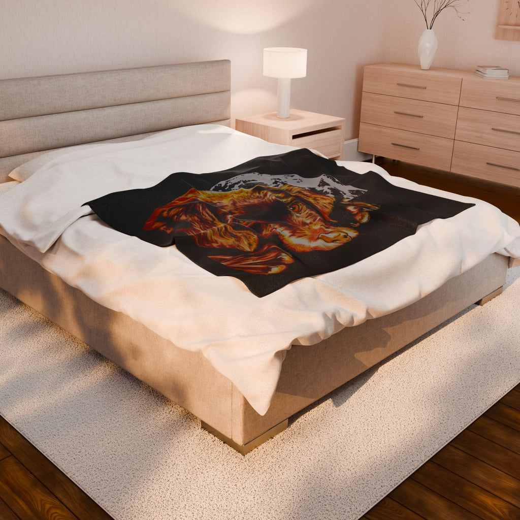 Chocolate Lab Puppy Velveteen Plush Blanket Stunning Design