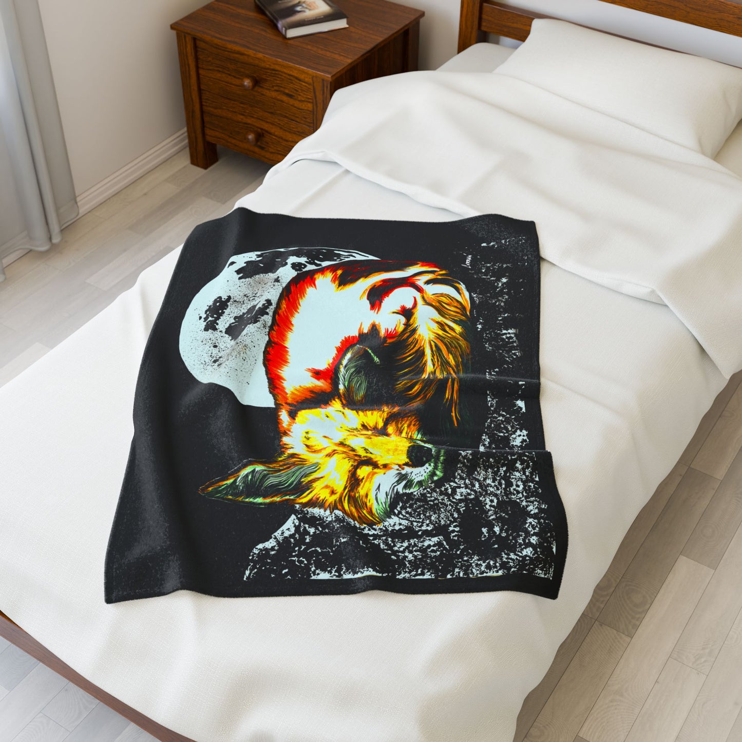 Cozy Red Fox Velveteen Plush Blanket Perfect for All Seasons
