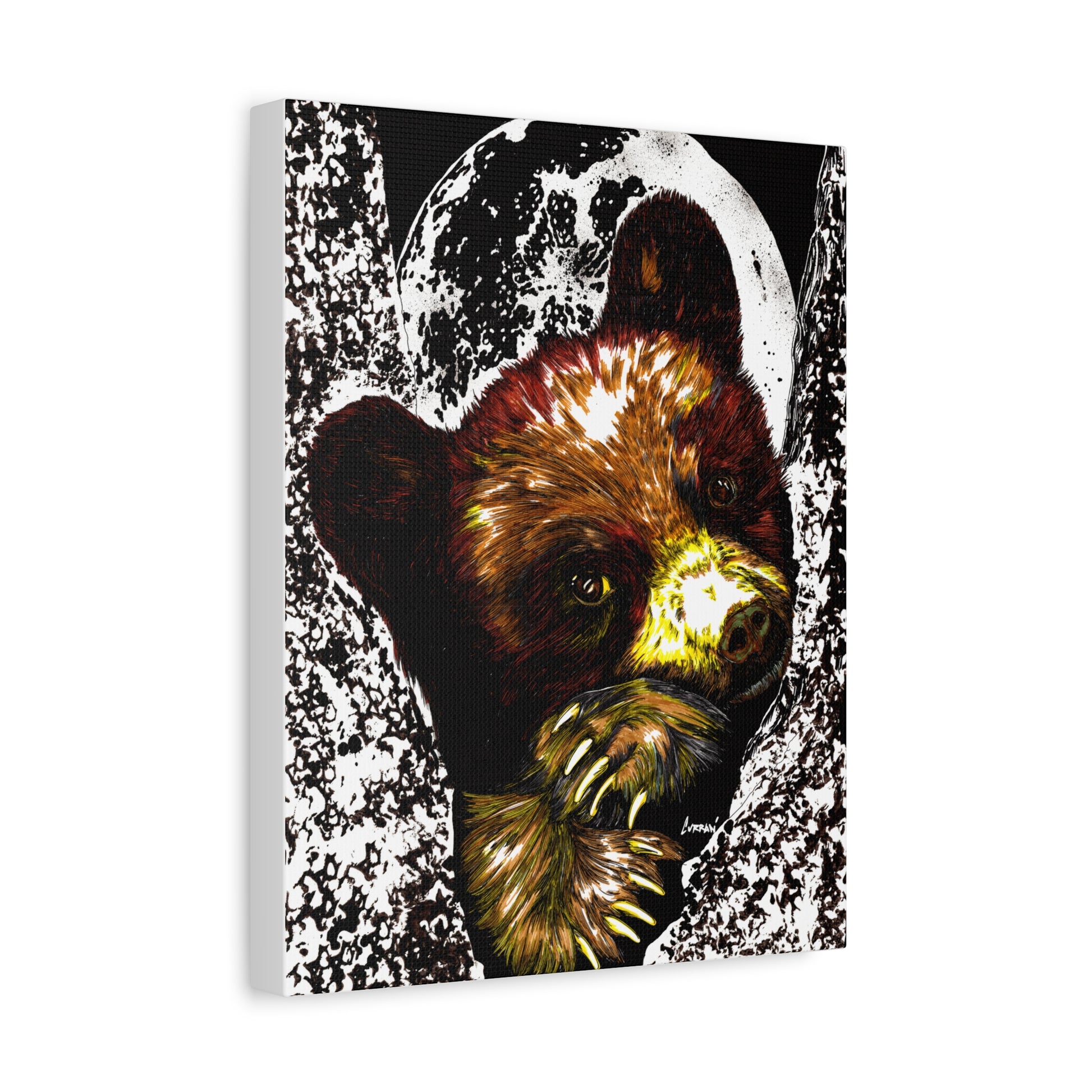 Brown Bear Cub Print of the Original, hand drawn wall art