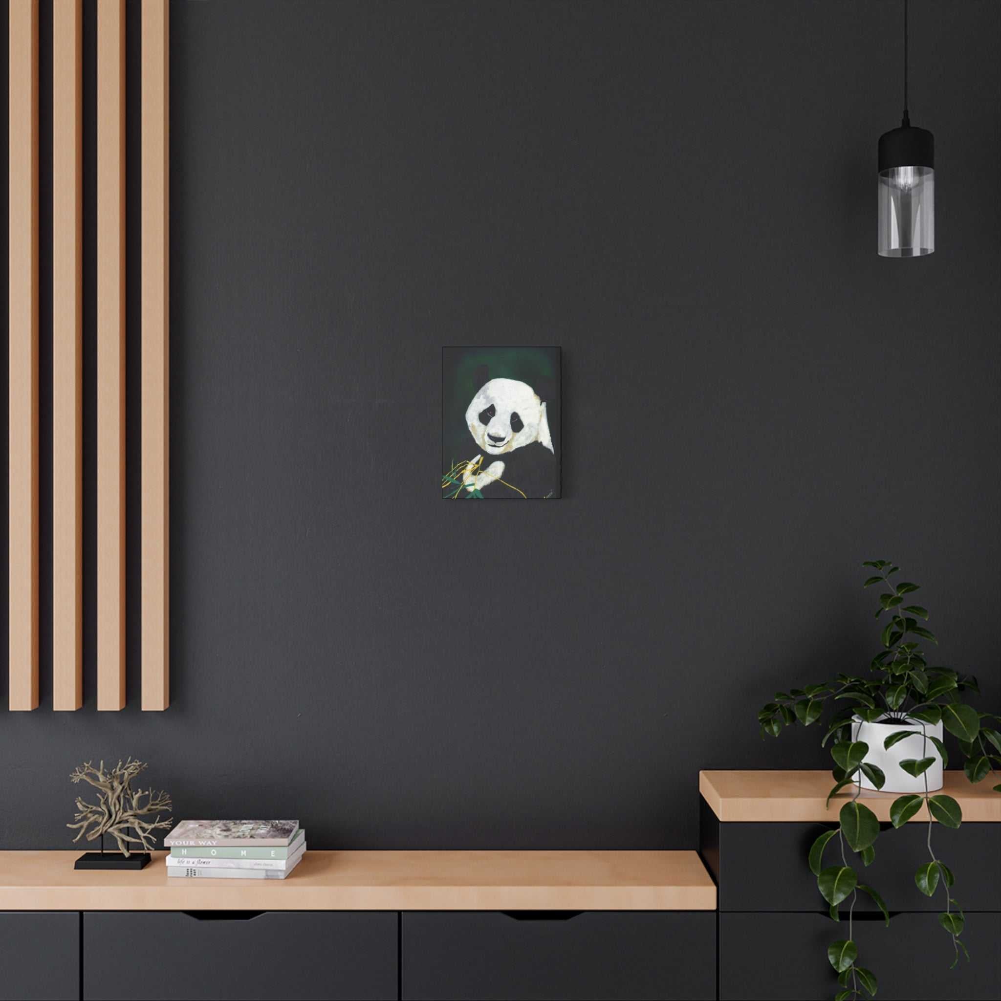 Panda Wall Art, Panda Print, Wildlife Art, Hand-Painted