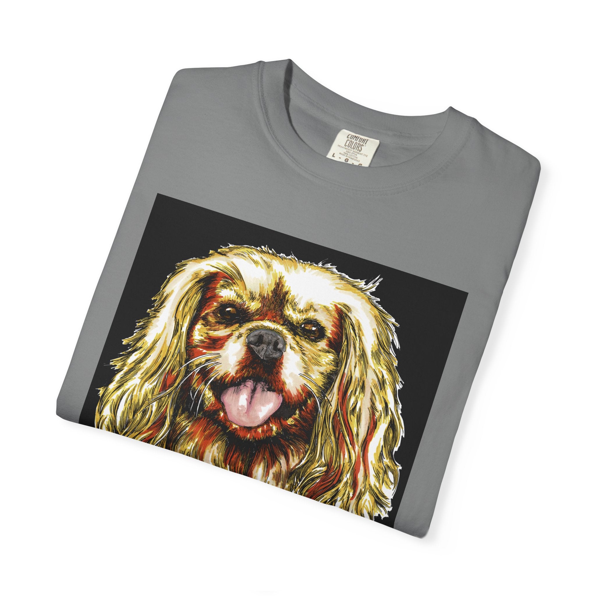 Cocker Spaniel Unisex Tee featuring Hand Drawn Art