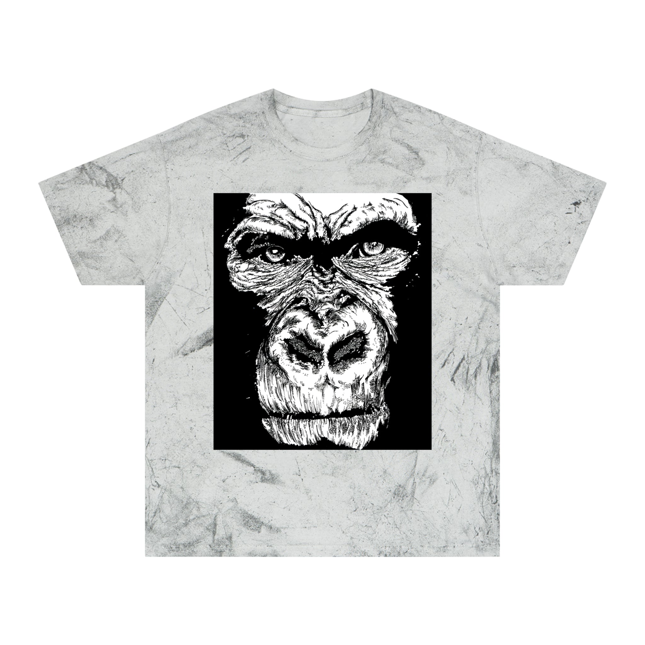 Gorilla Face Color Blast T Shirt Original Hand-Drawn Art