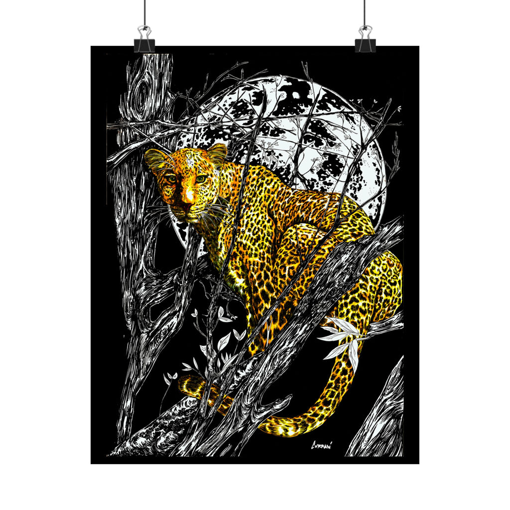 Majestic Leopard Satin Poster - 300gsm Art Print