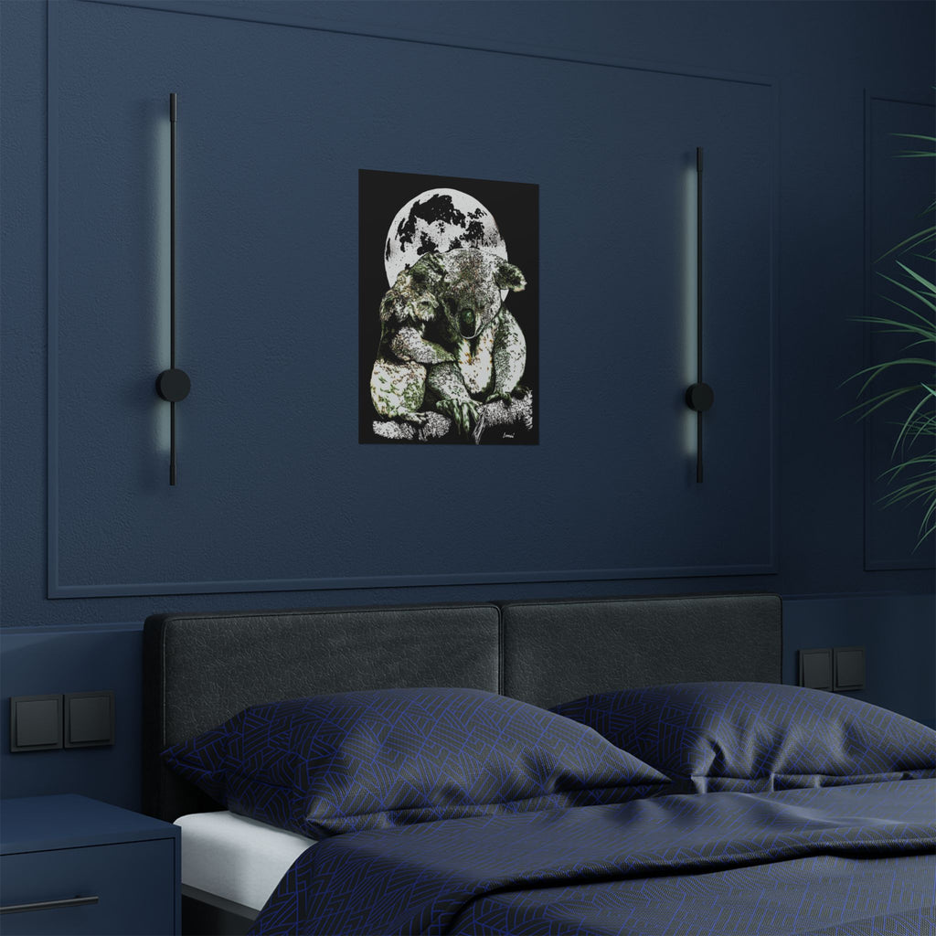 Koala Moon Satin Poster - 300gsm Wall Art for Animal Lovers